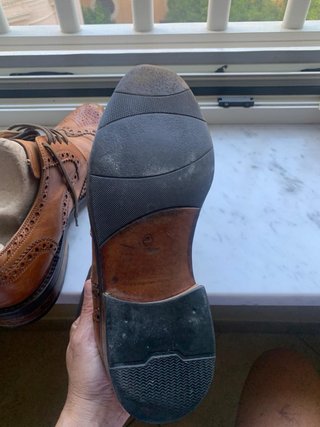 Scarpe eleganti brogue in vera pelle color cuoio