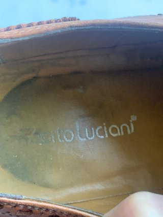 Scarpe eleganti brogue in vera pelle color cuoio