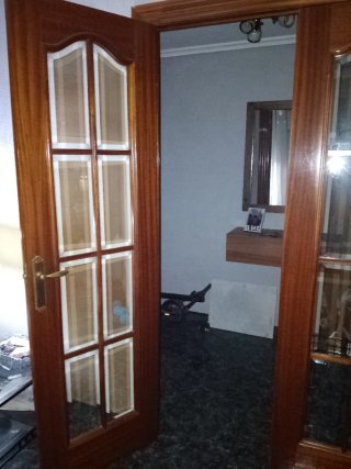 Puertas dobles color roble