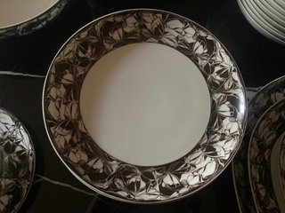 Vajilla Bidasoa Porcelana Marrón y Blanca para 12