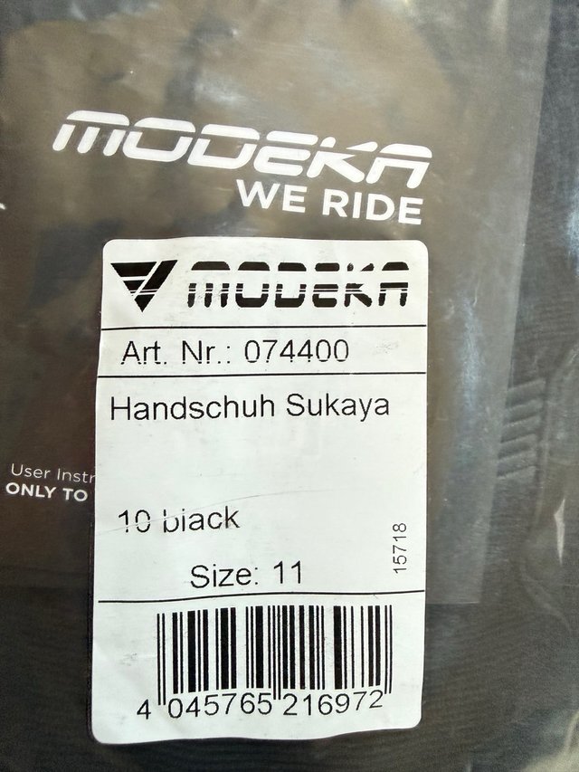 Guantes Motorista Modeka Negros