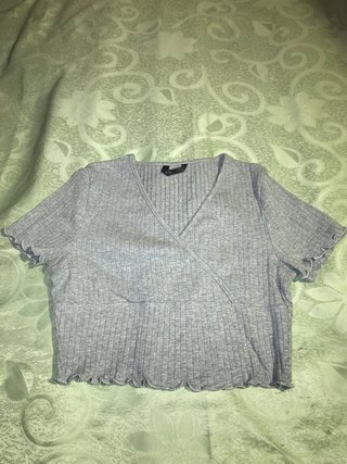 Top SHEIN gris talla XS