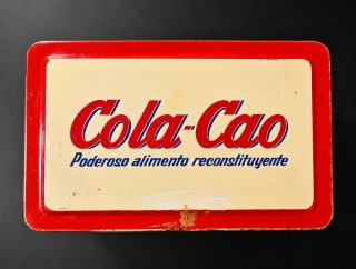 Scatola metallica vintage originale Cola-Cao con spighette