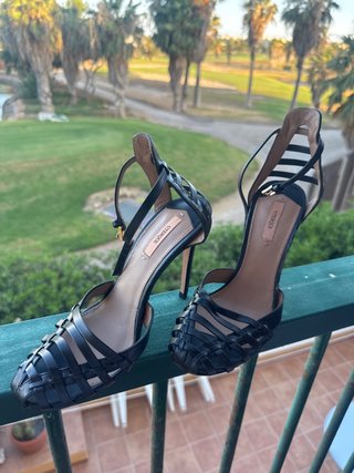 Sandalias de tacón negras UTERQUE