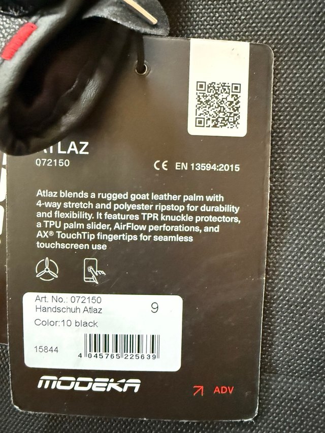 Guantes Motorista Modeka Negros