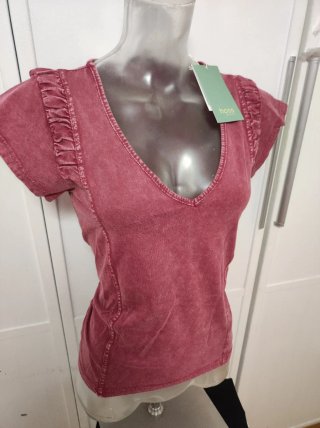 Camiseta Hoss Intropia Volantes Roja Talla xs