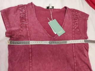 Camiseta Hoss Intropia Volantes Roja Talla xs