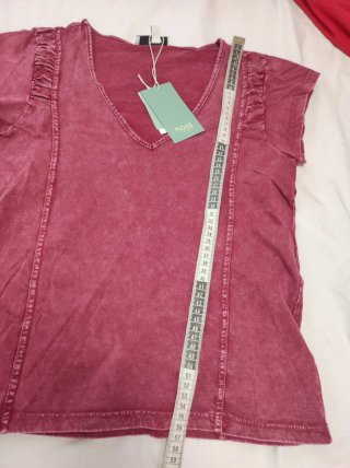 Camiseta Hoss Intropia Volantes Roja Talla xs