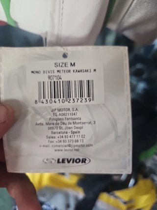 Mono de moto Kawasaki Levior Talla L