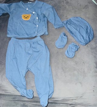 Conjunto bebé azul 4 piezas