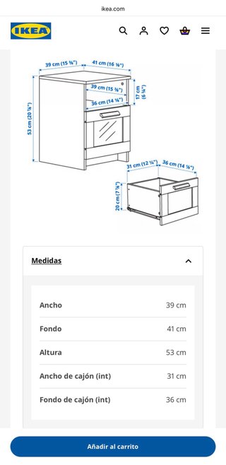 Mesita de noche BRIMNES IKEA blanca