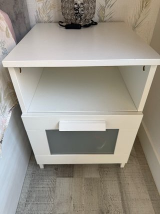 Mesita de noche BRIMNES IKEA blanca