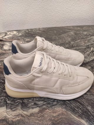 Zapatillas Mango Retro Running Beige, Talla 40.