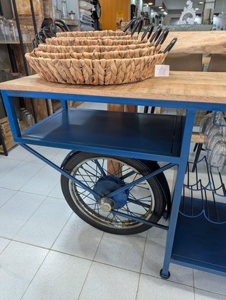 Mostrador Bar Moto Triumph Vintage Azul