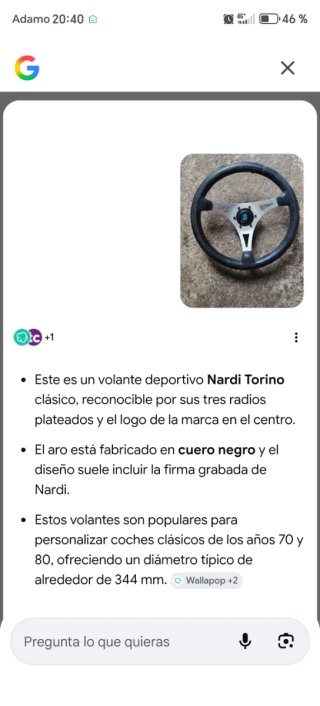 Volante clasico con piña