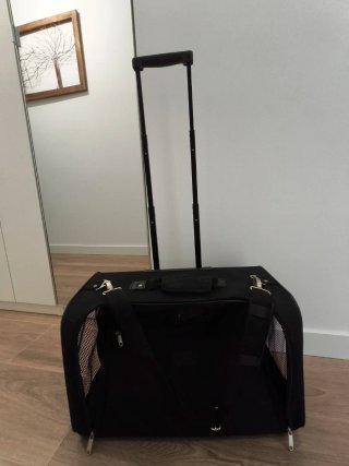 Transportín para perro pequeño con ruedas
