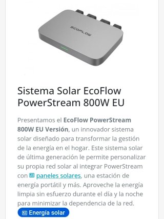 Inversor Ecoflow 800W