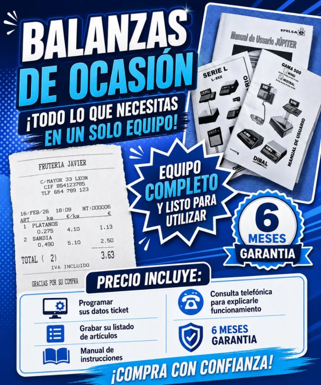 Balanza Epelsa Euroscale con Escáner y Garantía