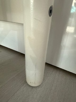 Mesa de comedor extensible blanca