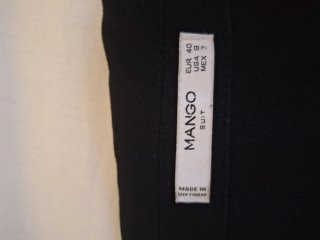 Americana Negra Mango T40 Mujer