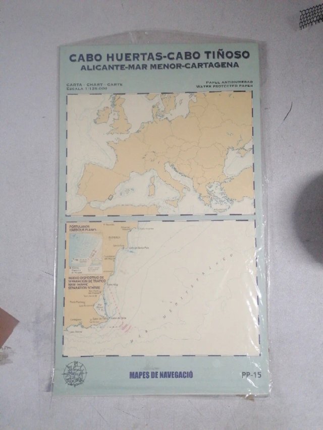 Carta Náutica PP-15 Cabo Huertas-Cabo Tiñoso