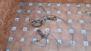 Cable de acero con argollas y grilletes