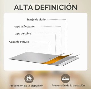 Espejo Rectangular Dorado con Marco Metálico