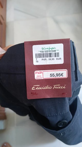 Pantalón de vestir azul hombre