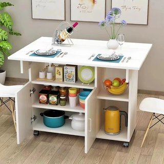 Tavolo Tavolino Mobile Cucina con Scaffali Armadietto