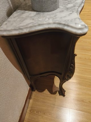 Mueble madera 3 cajones y 2 puertas mármol