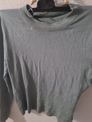 Jersey verde de manga larga