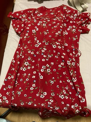 Vestido estampado floral rojo