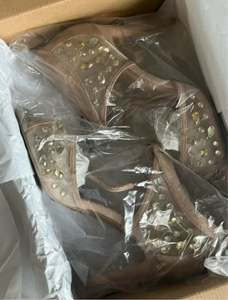 Sandalias New Look Talla 38 Beige/Oro