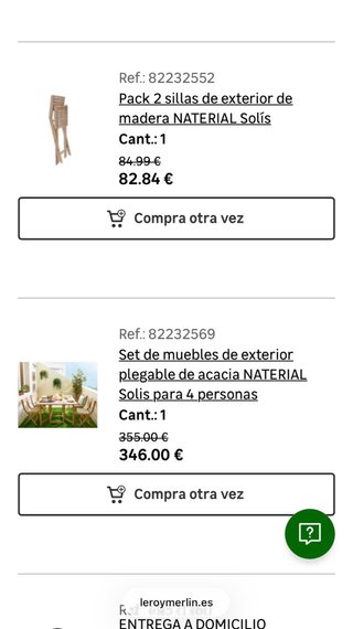 Conjunto mesa y sillas de madera