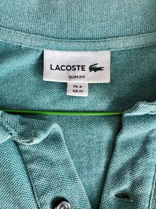 Polo Lacoste Azul Turquesa Talla M Slim Original