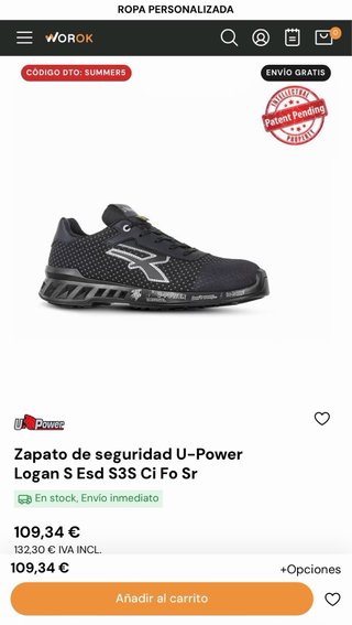 Zapatos de trabajo U-Power Logan S