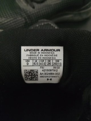 Zapatillas Under Armour Mujer Negras 40,5