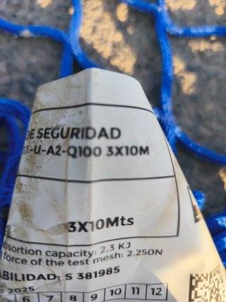 Red de obra seguridad 3x10m azul