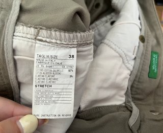 Pantalon vaquero recto verde Benetton