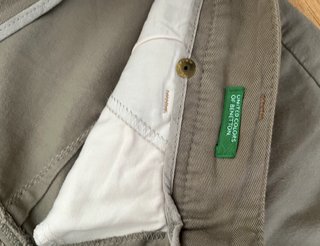 Pantalon vaquero recto verde Benetton