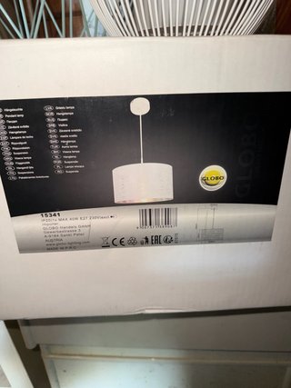 Lámpara de techo de tela beige