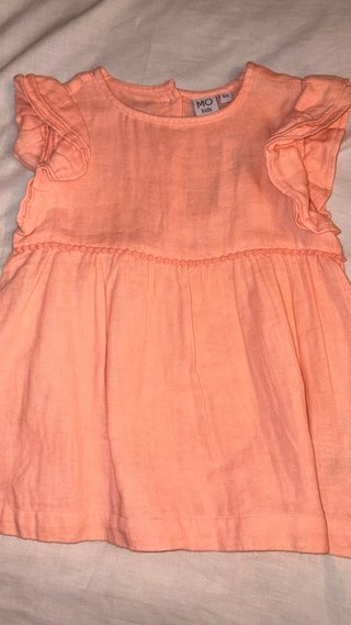 Vestido coral niña MO Kids