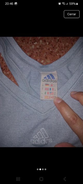 Top deportivo Adidas azul vintage