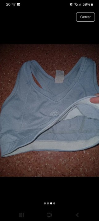 Top deportivo Adidas azul vintage