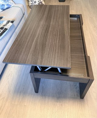 Mesa de centro elevable madera