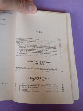 Libro: Poesías Últimas Escojidas (1918-1958).