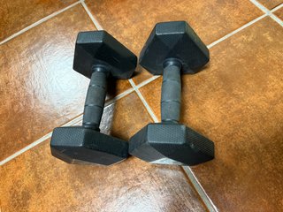 Mancuernas hexagonales Domyos 2x5kg (10kg total)