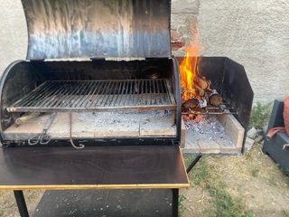 Barbacoa de barril negra