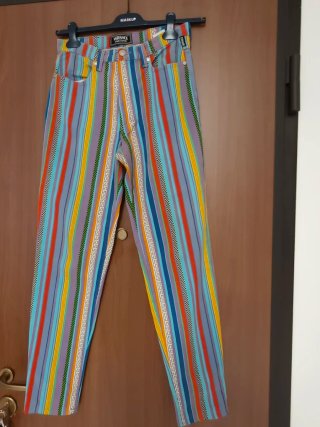 Jeans Versace Multicolor a Righe