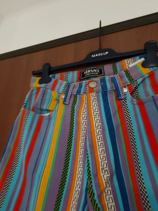 Jeans Versace Multicolor a Righe